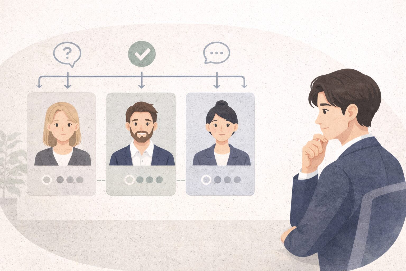 受講者が講師を比較している