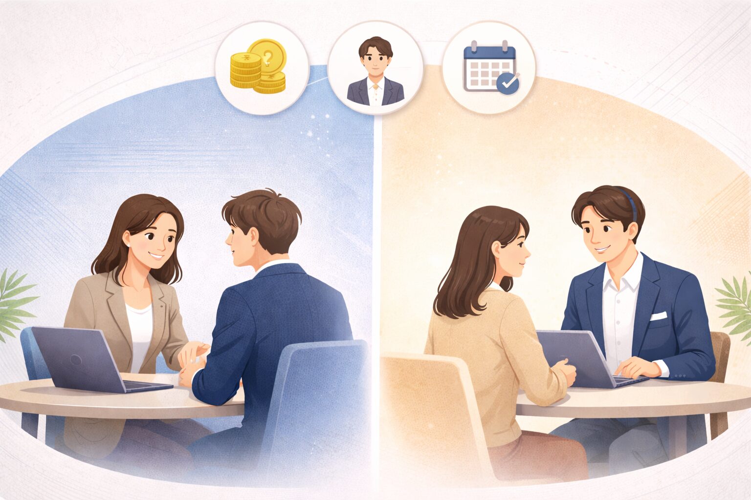 GABAとBelritzの２社のサービスを比較